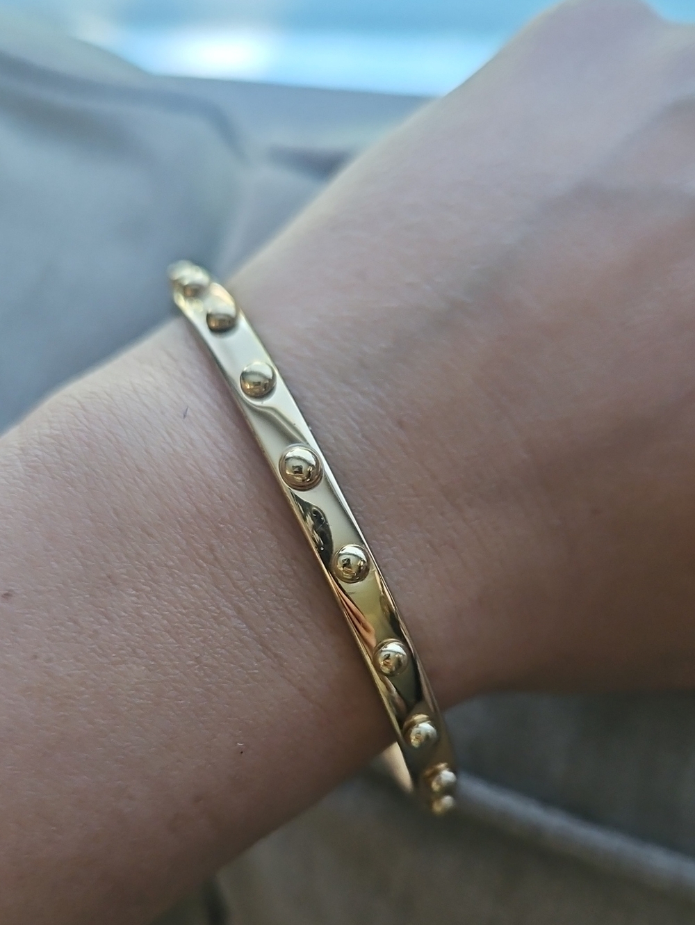 kate spade Goldtone Bangle Bracelet Studs Accent